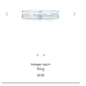 Tiffany & Co. 1837 silver ring